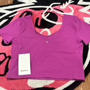 lululemon Women’s Align T-Shirt – Vivid Plum – Size 12 – As Pictured